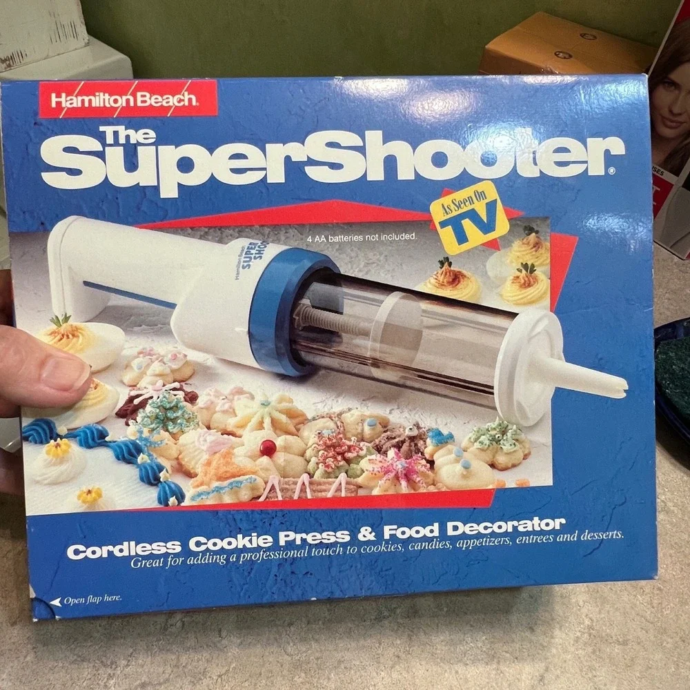 Hamilton Beach Super Shooter Cordless Cookie Press Food Decorator Vtg 80000